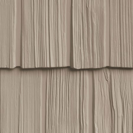 The Foundry 7in. W x 60 3/4in. L Exposure, Vinyl Staggered Shakes Total 100 Sq. Feet, 095 - Lite Khaki, 34PK 1301095